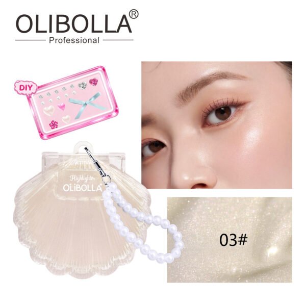 Luminous 3D Cream Highlighter, Face Brightening Pearlescent Fine Shimmer Blush & Highlighter Powder