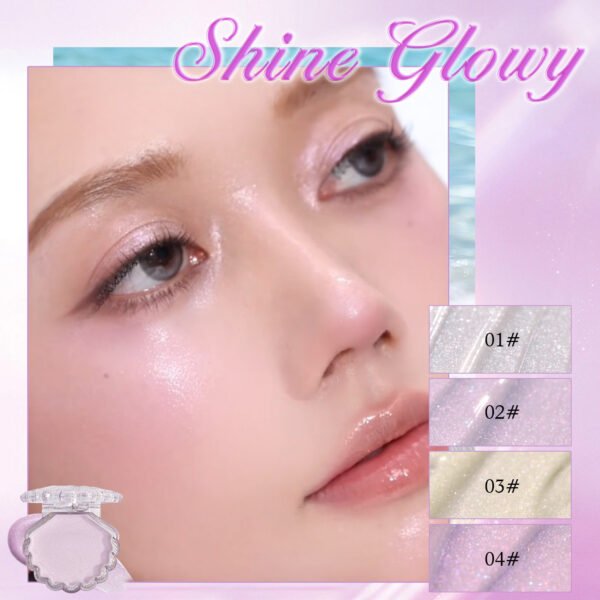 Luminous 3D Cream Highlighter, Face Brightening Pearlescent Fine Shimmer Blush & Highlighter Powder