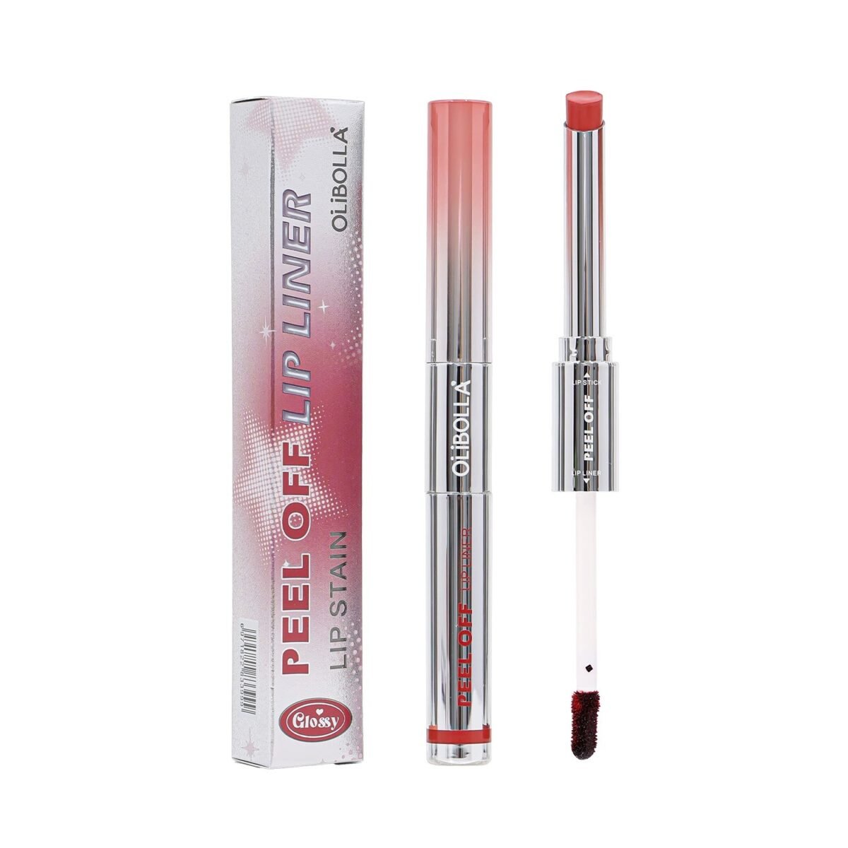 Dual-ended Peel Off Lip Liner & Lipstick 2 in 1, Long Lasting Non-fade Tint Lip Stain, Western Makeup