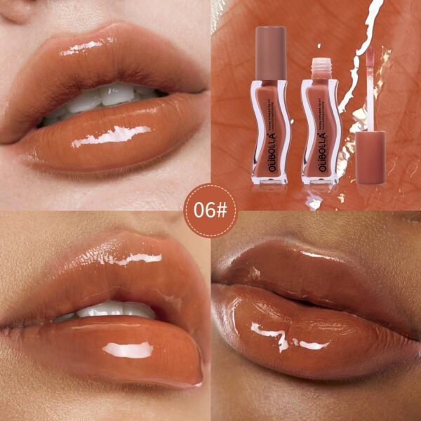 Ice Cream Flavor Lip Oil Gloss, Mirror Water Light Finish, Non-Sticky Cup, Moisturizing Lip Makeup