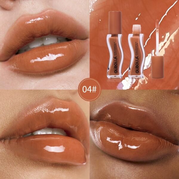 Ice Cream Flavor Lip Oil Gloss, Mirror Water Light Finish, Non-Sticky Cup, Moisturizing Lip Makeup